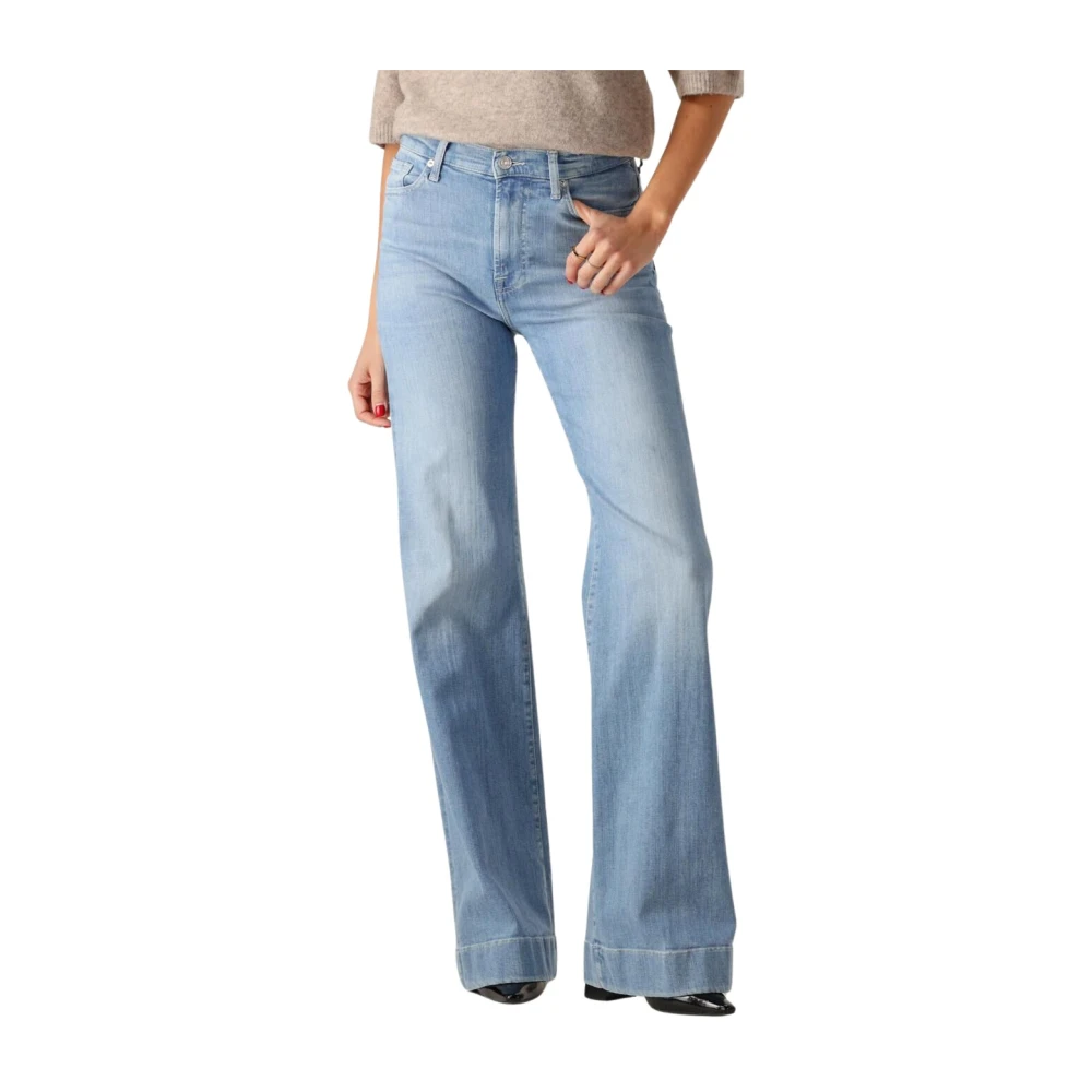 7 For All Mankind Jeans Flare Blue Dames