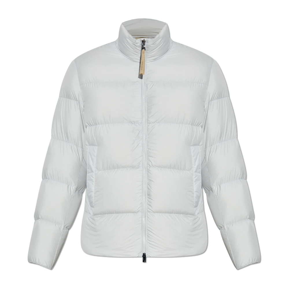 Woolrich Gray Down Jacket With Stand-Up Collar - Male - Down Jackets - Xl - Jackets