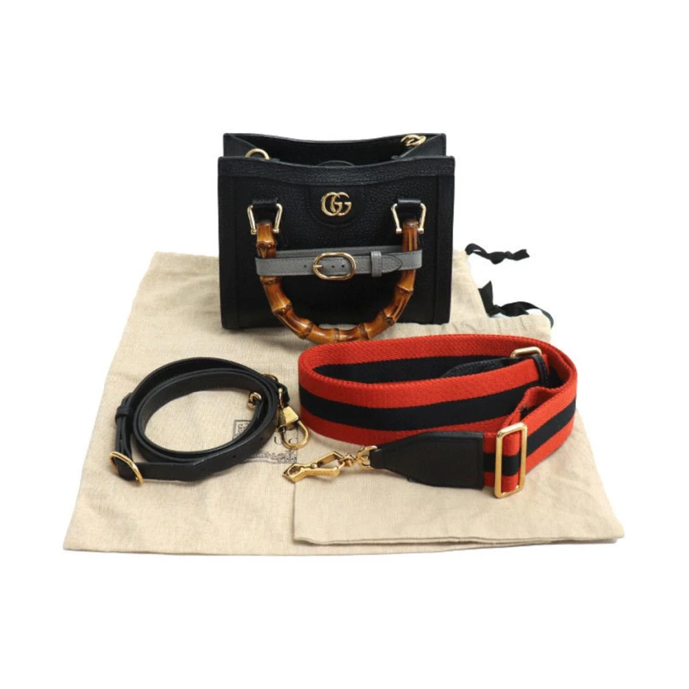 Gucci Vintage Tweedehands Gucci Bamboo 1947 Kleine Top Handtas