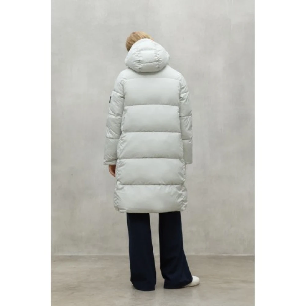 Ecoalf Omkeerbare Witte Zand Winterjas White Dames