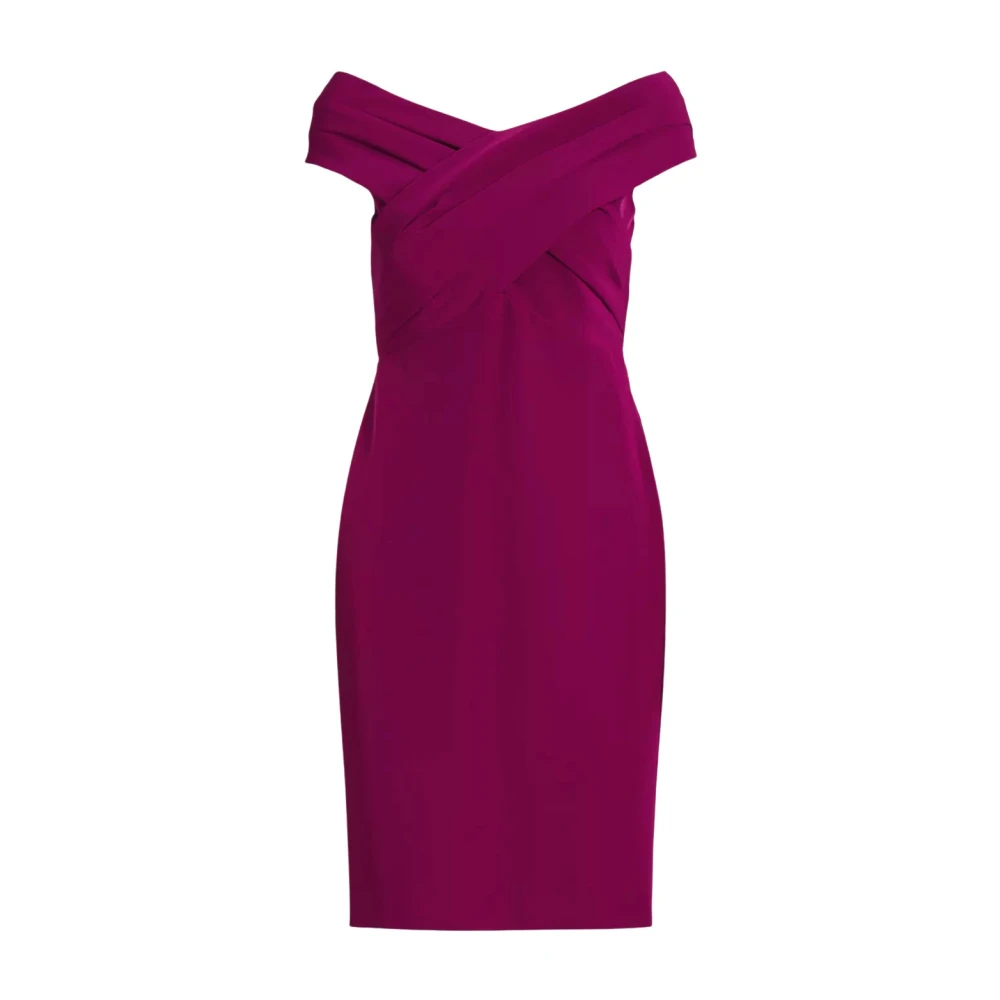 Ralph Lauren Paarse midi jurk Purple Dames