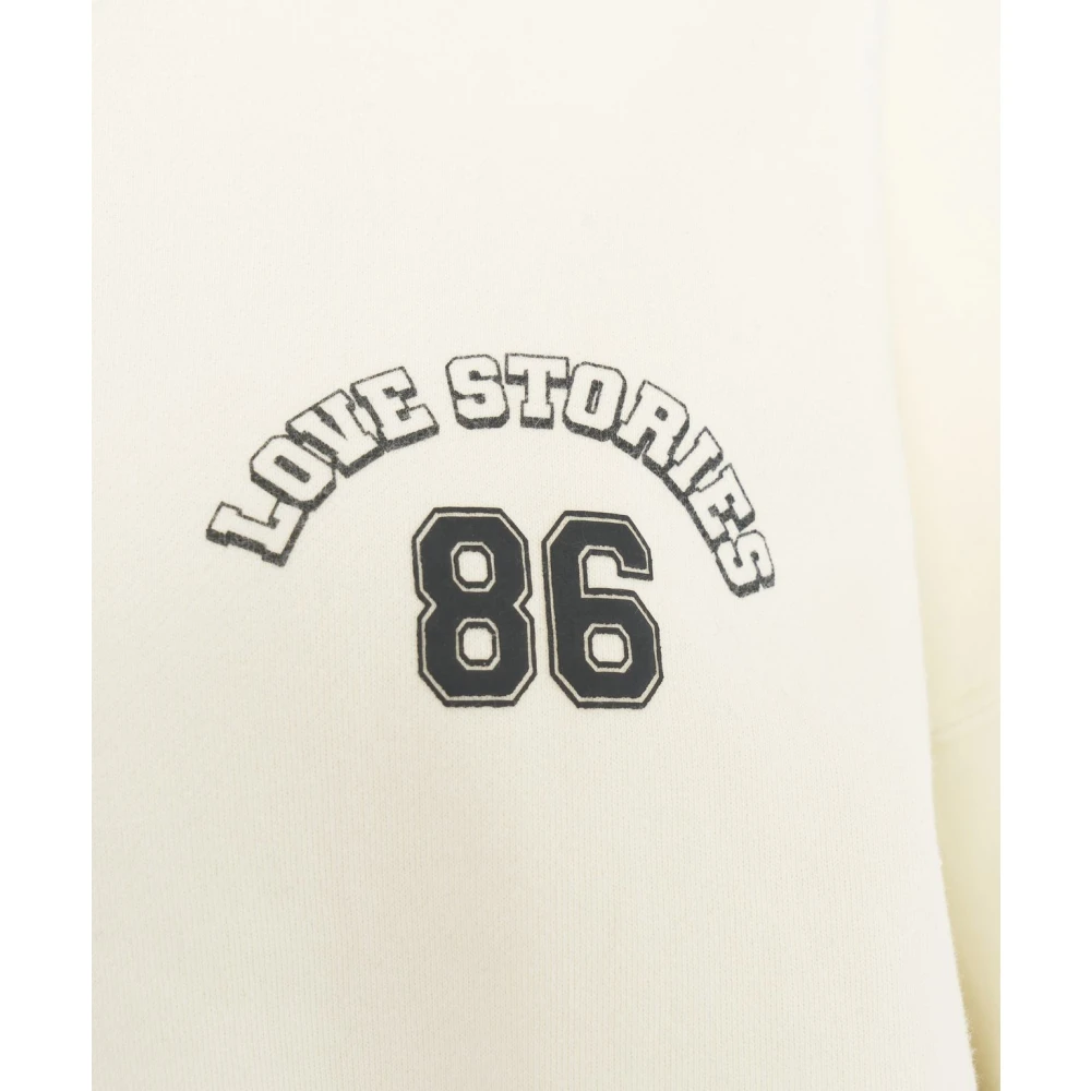 love stories Witte Sloane Sweatshirt Casual Mode Beige Dames