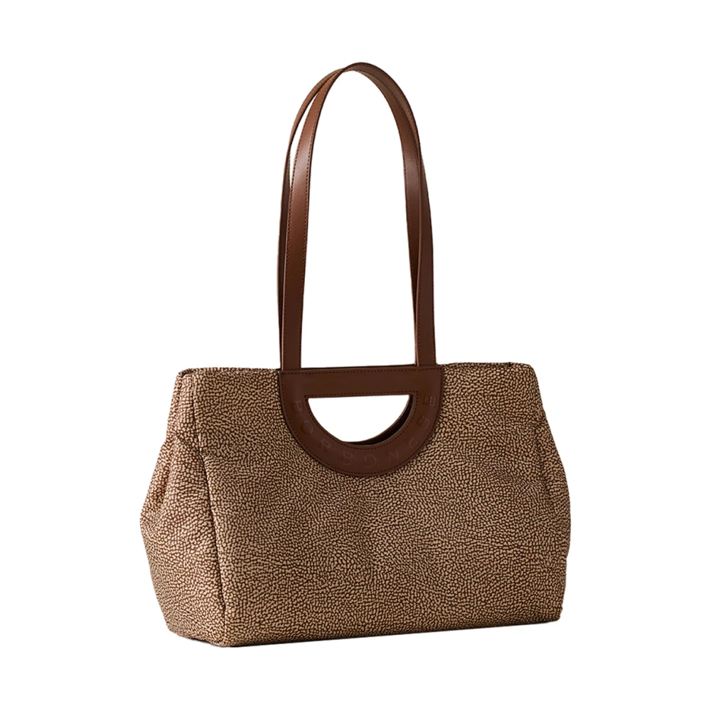 Borbonese Elegante Shopper met Dubbele Handvatten Brown Dames