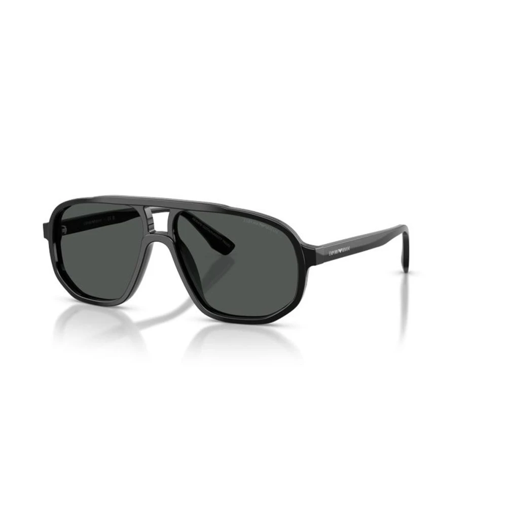 Emporio Armani Men's Black Aviator Sunglasses - Sunglasses - 57 Mm - Accessories