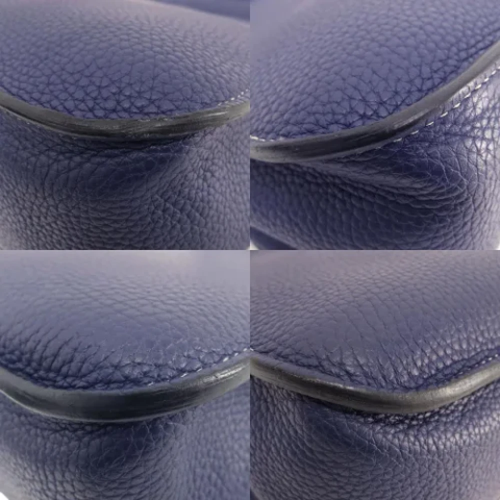 Hermès Vintage Pre-owned Leather hermes-bags Blue Dames