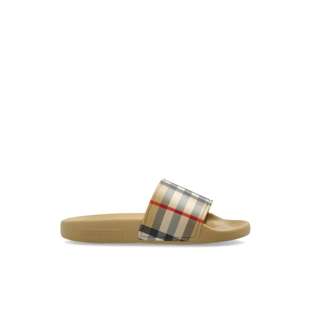 Burberry Unisex Kids Beige Furley Rubber Slides - Kids Sandals - 32 Eu - Kids