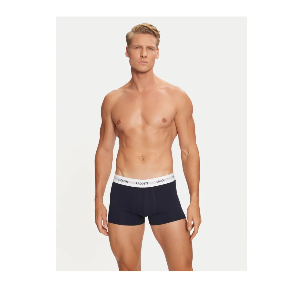 Lacoste 3-Pack Stretch Katoenen Boxershorts Slip Blue Heren