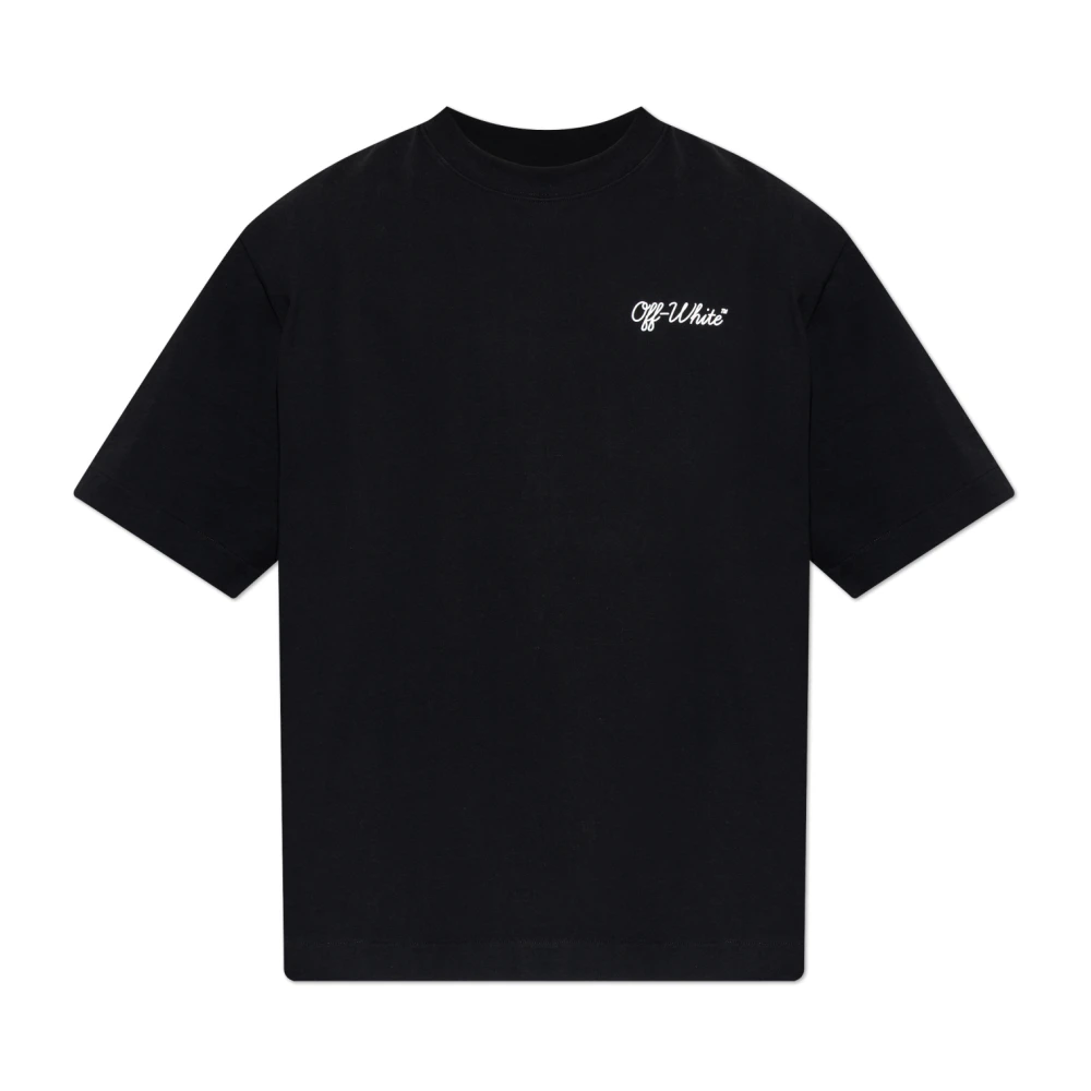 Off White Men's Black T-Shirts, M, Logo T-Shirt