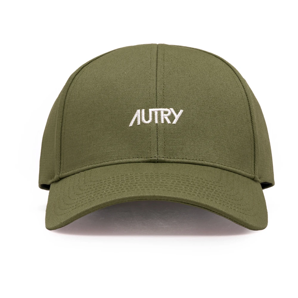 Autry Men's Green Cappello Baseball In Cotone - Hats & Caps - One Size - Accessories
