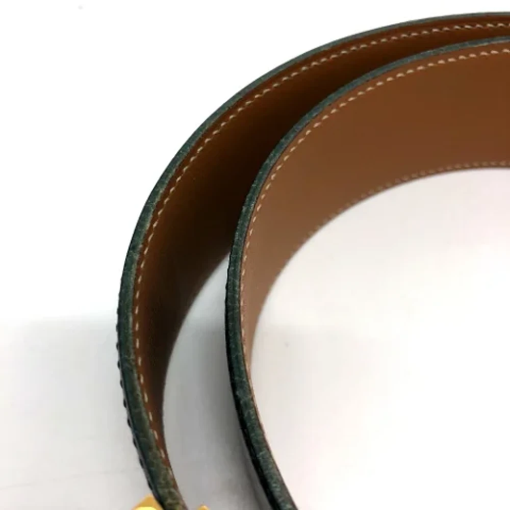 Hermès Vintage Pre-owned Leather belts Blue Heren