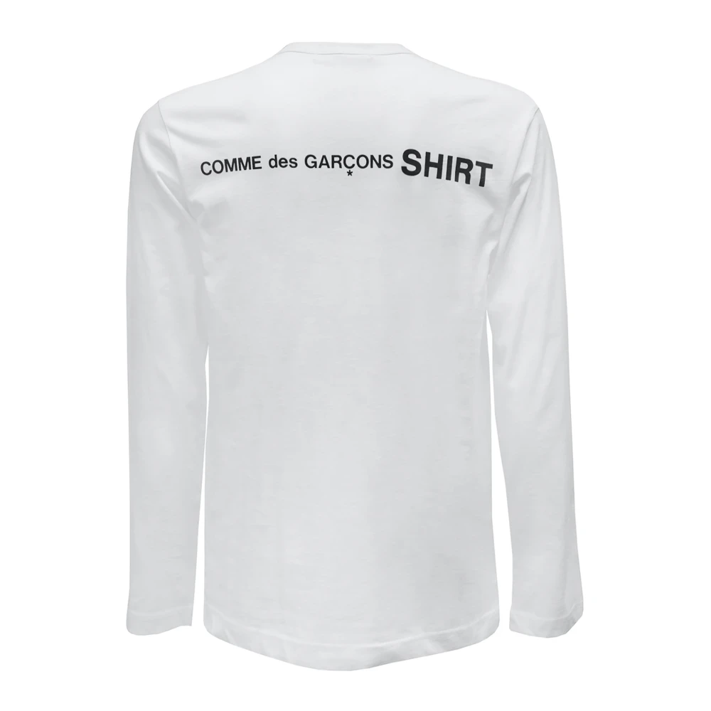 Comme des Garçons Wit Langemouw Logo T-shirt White Heren