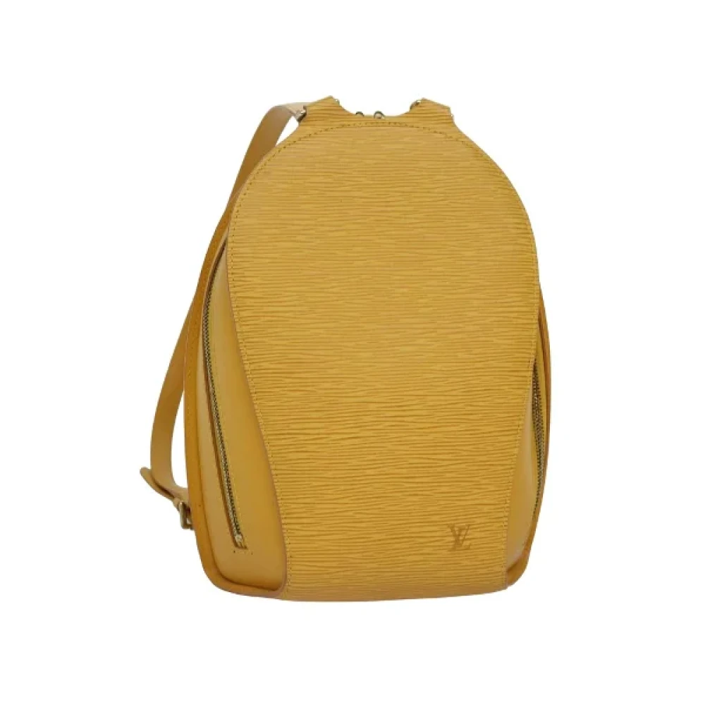 Louis Vuitton Vintage Pre-owned Leather backpacks Yellow Dames