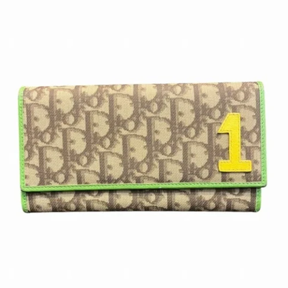 Dior Vintage Pre-owned Canvas wallets Brown Dames