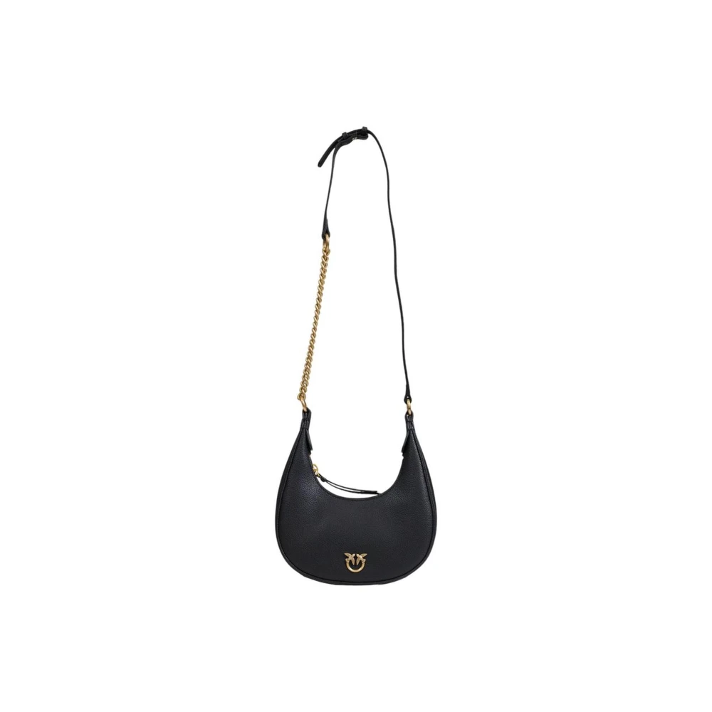 pinko Zwarte Leren Handtas Dames Tassen Black Dames