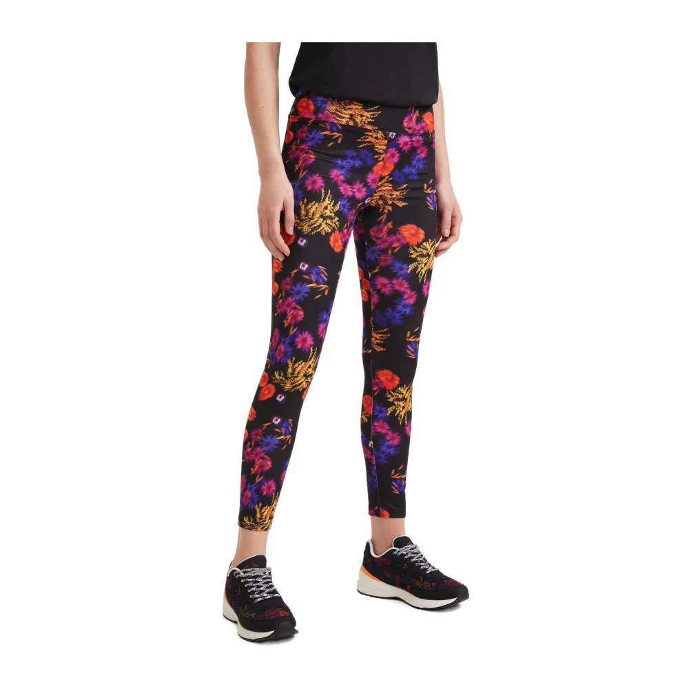 Desigual Donna Multicolor Leggings Con Motivo Floreale