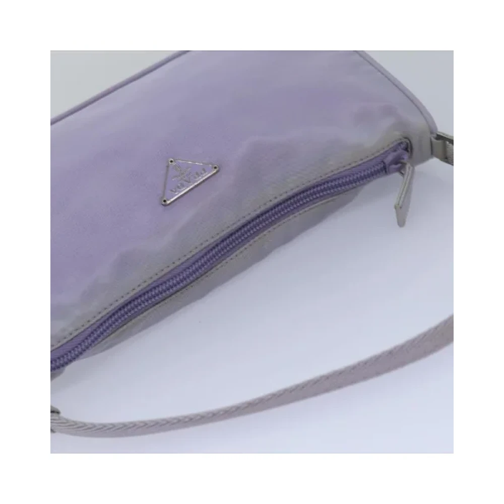 Prada Vintage Pre-owned Nylon handbags Purple Dames
