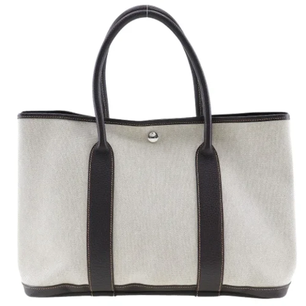 Hermès Vintage Pre-owned Canvas handbags White Dames