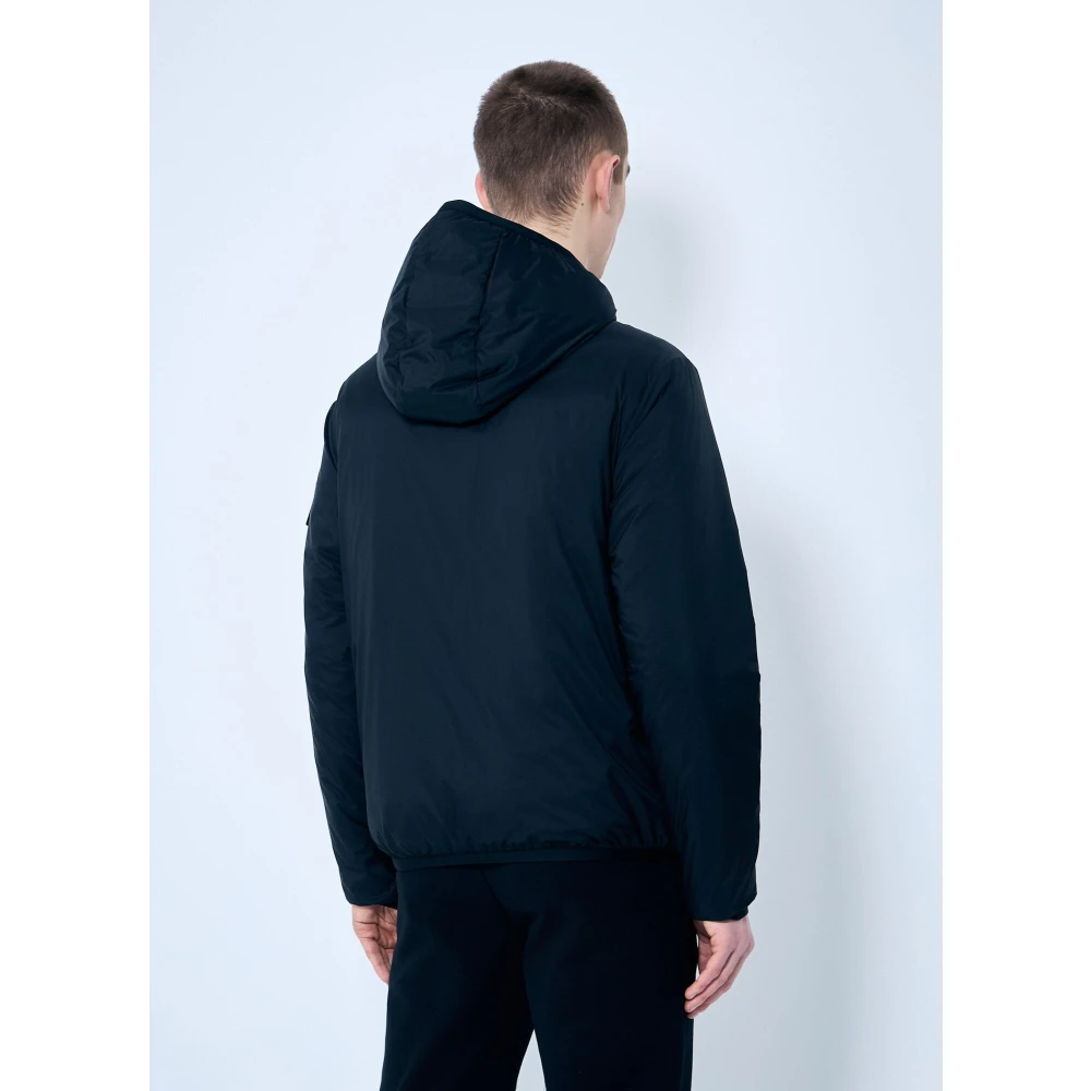 Moncler Gewatteerde jas met capuchon Longue Saison stijl Black Heren