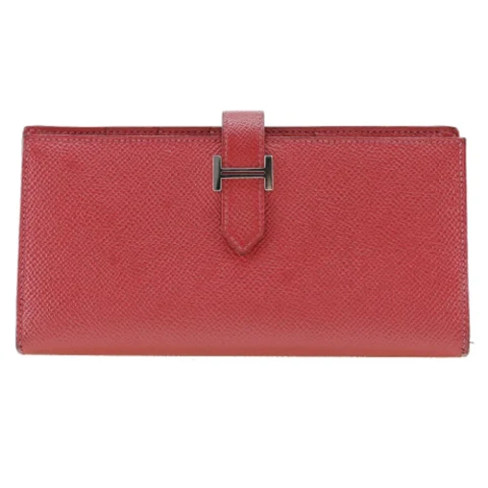 Hermès Vintage Pre-owned Fabric wallets Red Dames