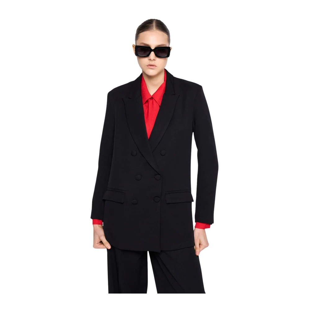 Silvian Heach Dubbelborstig blazer Black Dames