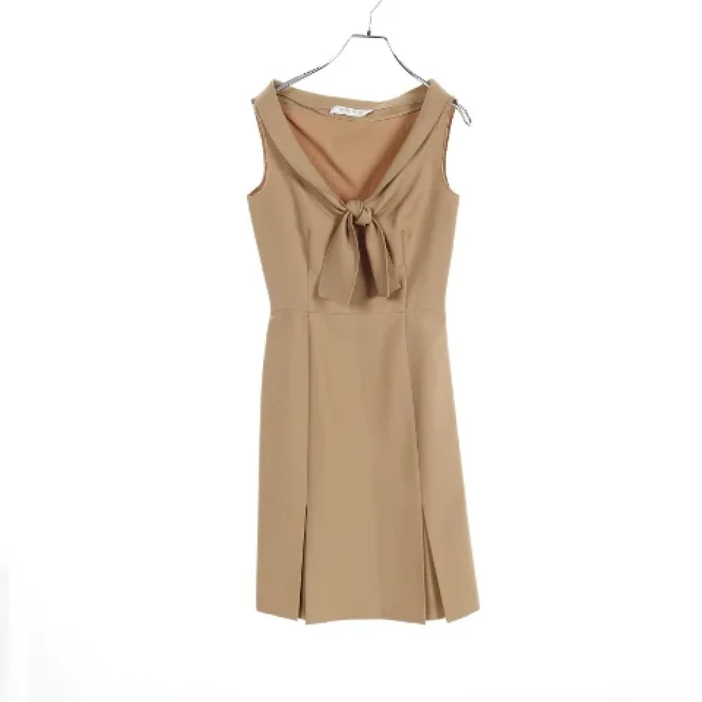 Miu Pre-owned Polyester dresses Beige Dames