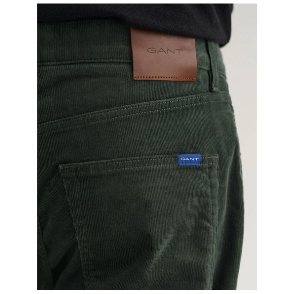 Gant Slim Velvet Hayes Broek Green Heren