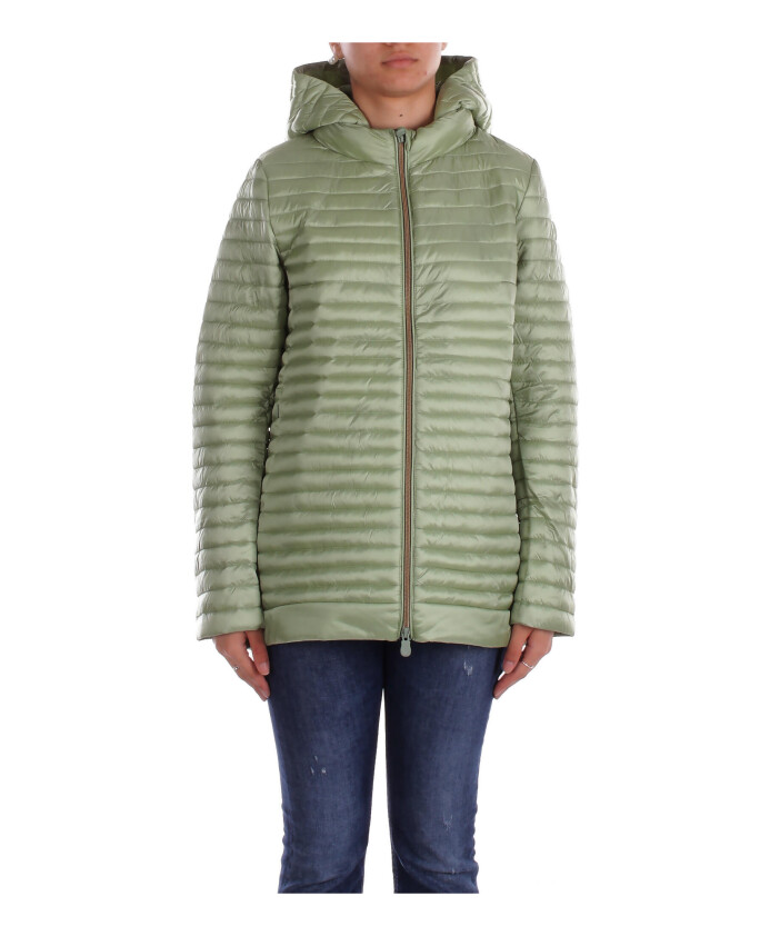 green-hooded-duck-coat-zipper-pockets