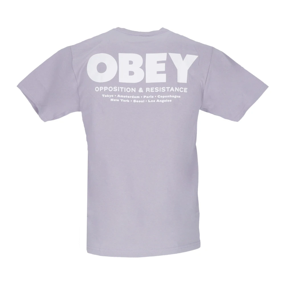Obey Klassieke Lilac Krijt Heren Tee Purple Heren