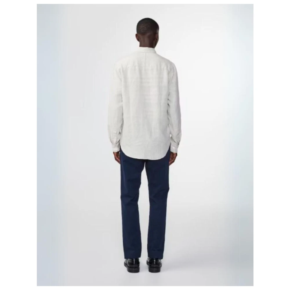 Nn07 Casual Linnen Overhemd White Heren