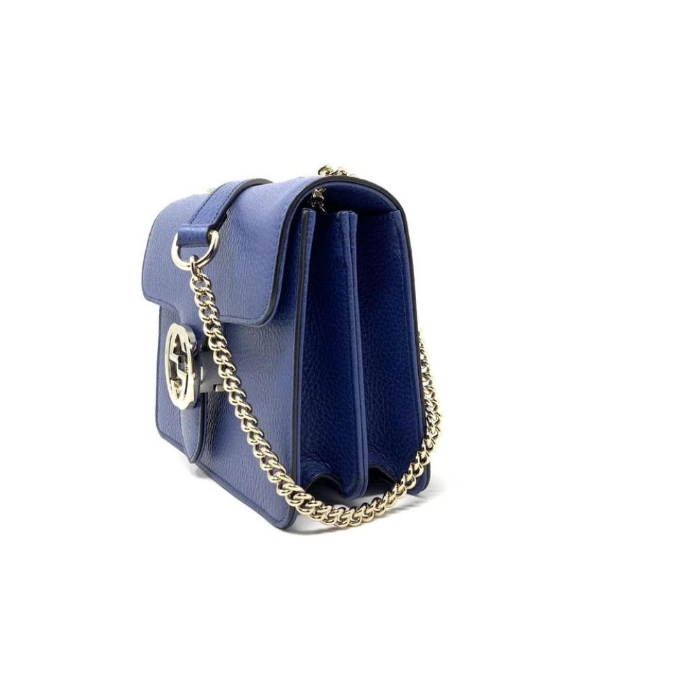 Gucci Kleine Interlocking Crossbody Bag Blue Dames