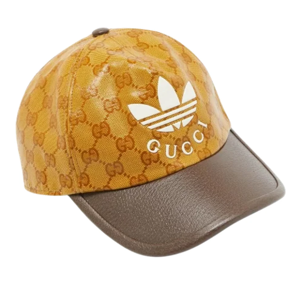 Gucci Vintage Pre-owned Canvas hats Yellow Heren