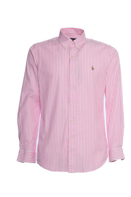 pink-white-button-down-shirt