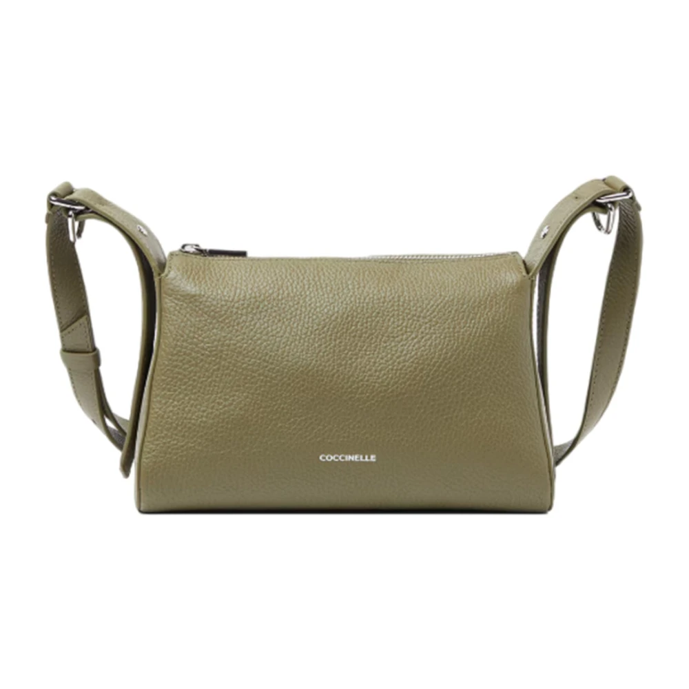 Coccinelle Leren Crossbody Tas met Ritssluiting Green Dames