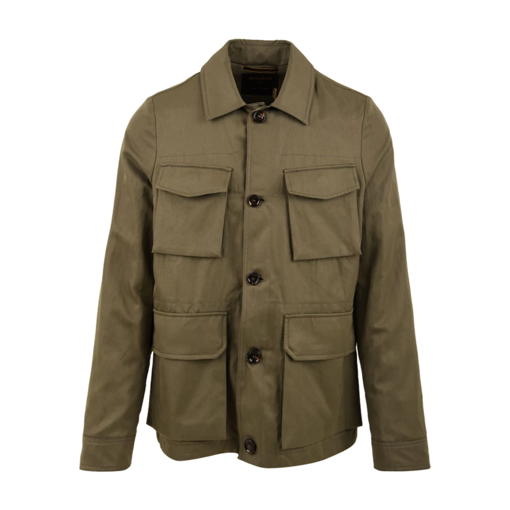 Moorer Militaire Stijl Groene Jas Green Heren