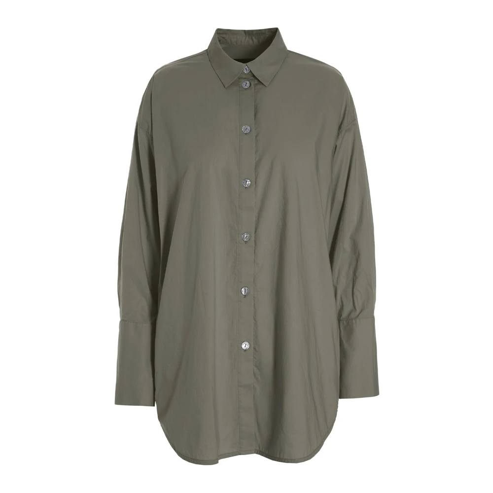 Bitte Kai Rand Core Cotton Oversized Shirt Deep Forest Green Dames