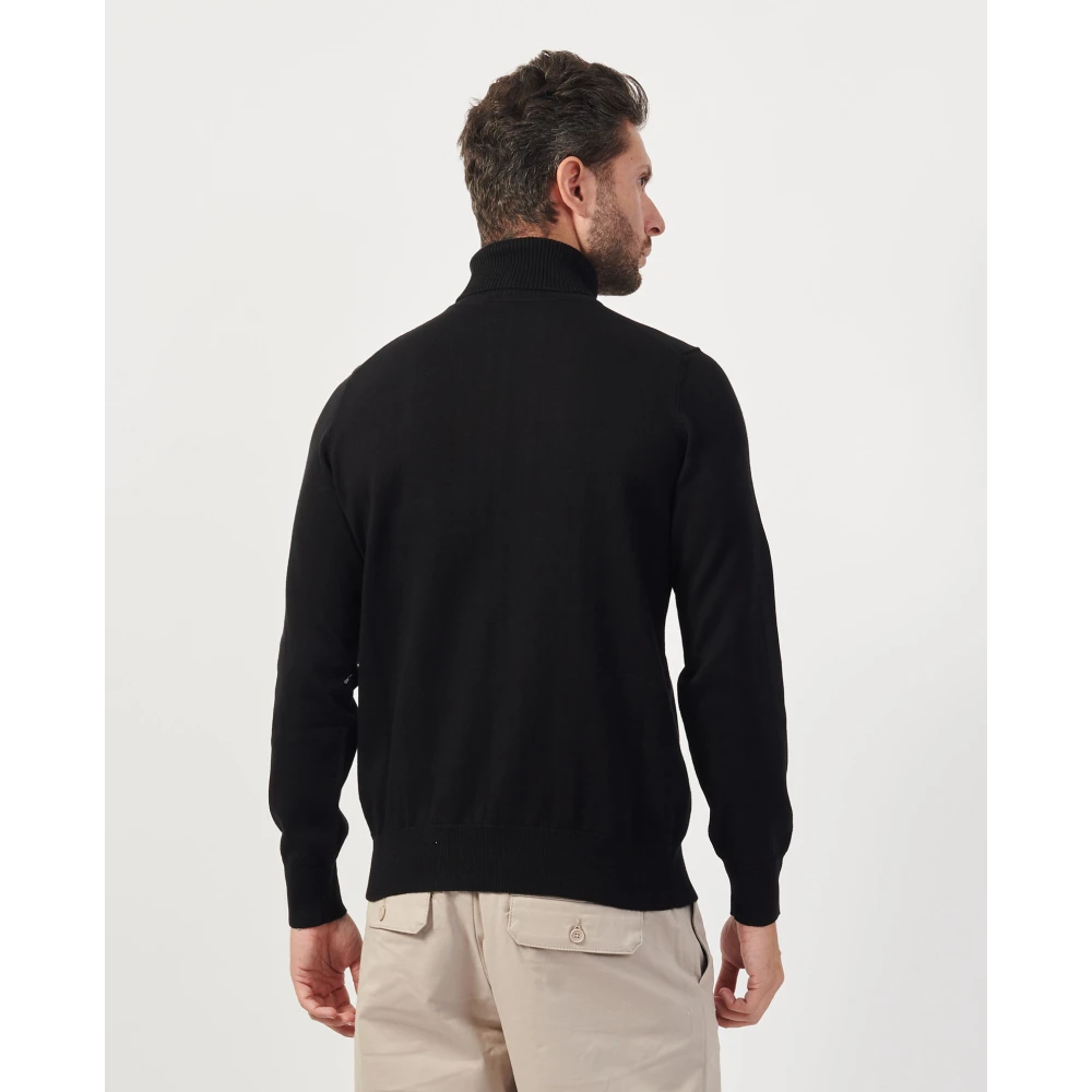Hugo Boss Zwarte Coltrui Kasjmiermix Black Heren