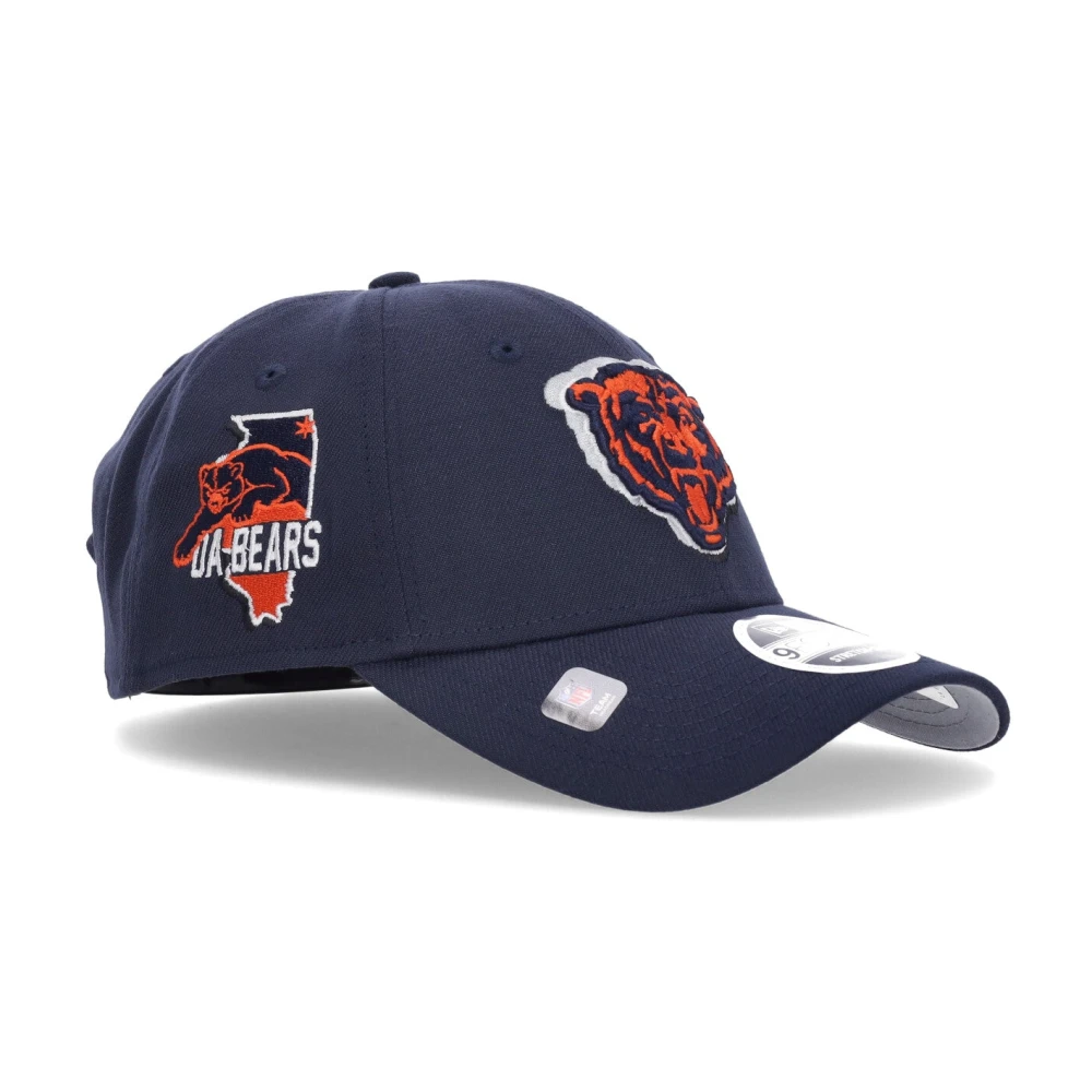 new era Chicago Bears Curvy Visor Hat NFL Draft Blue Heren