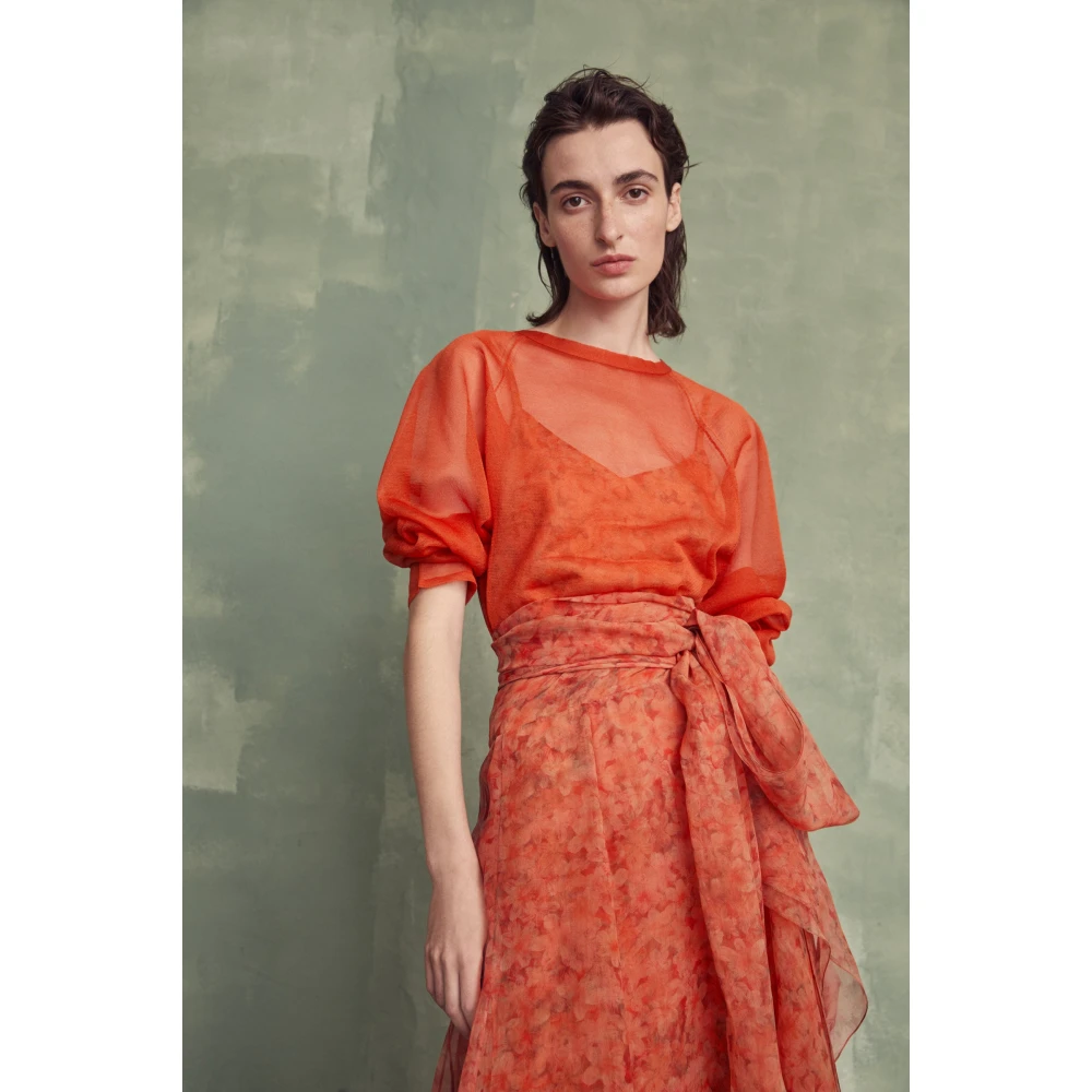 Cortana Romy top in rode stip Red Dames