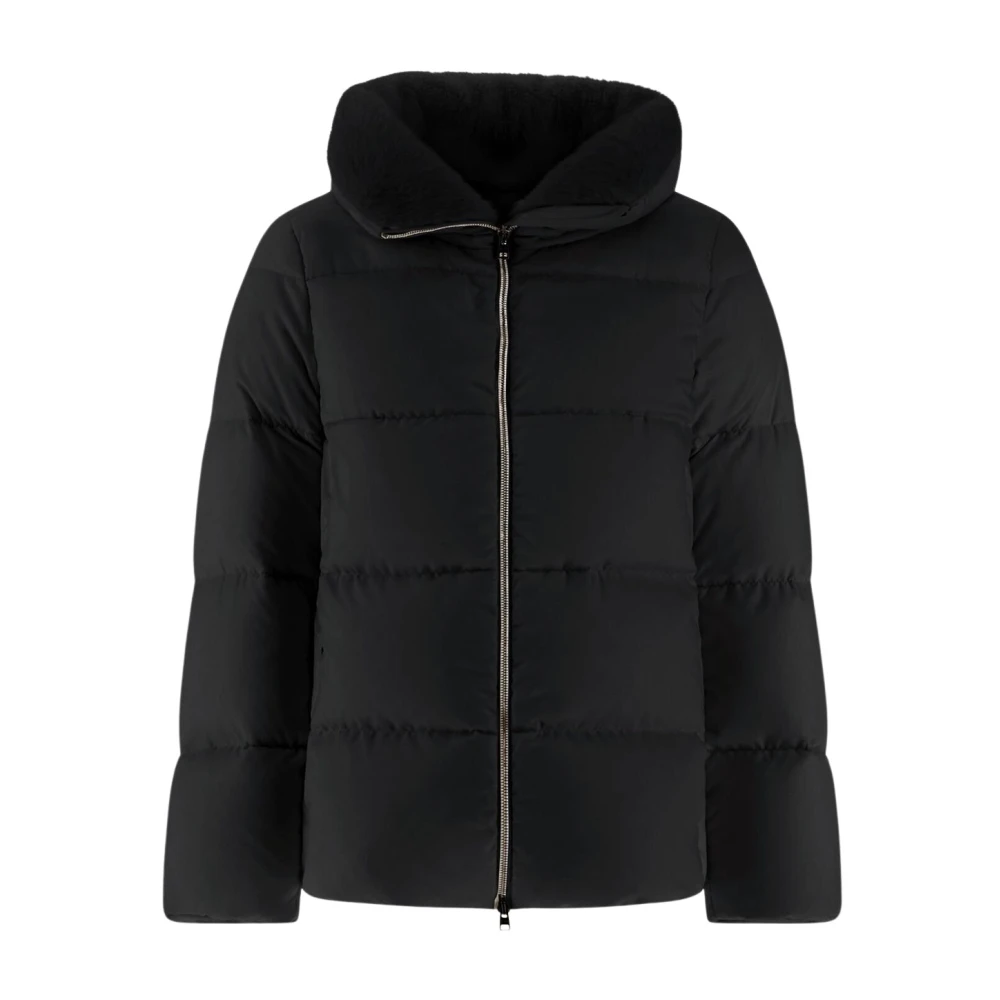 Herno Faux Fur Damesjas Black Dames