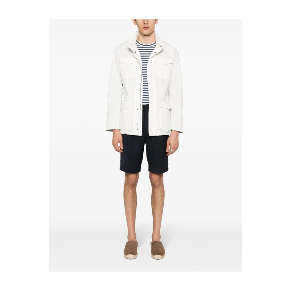Herno Witte Parka Jas White Heren