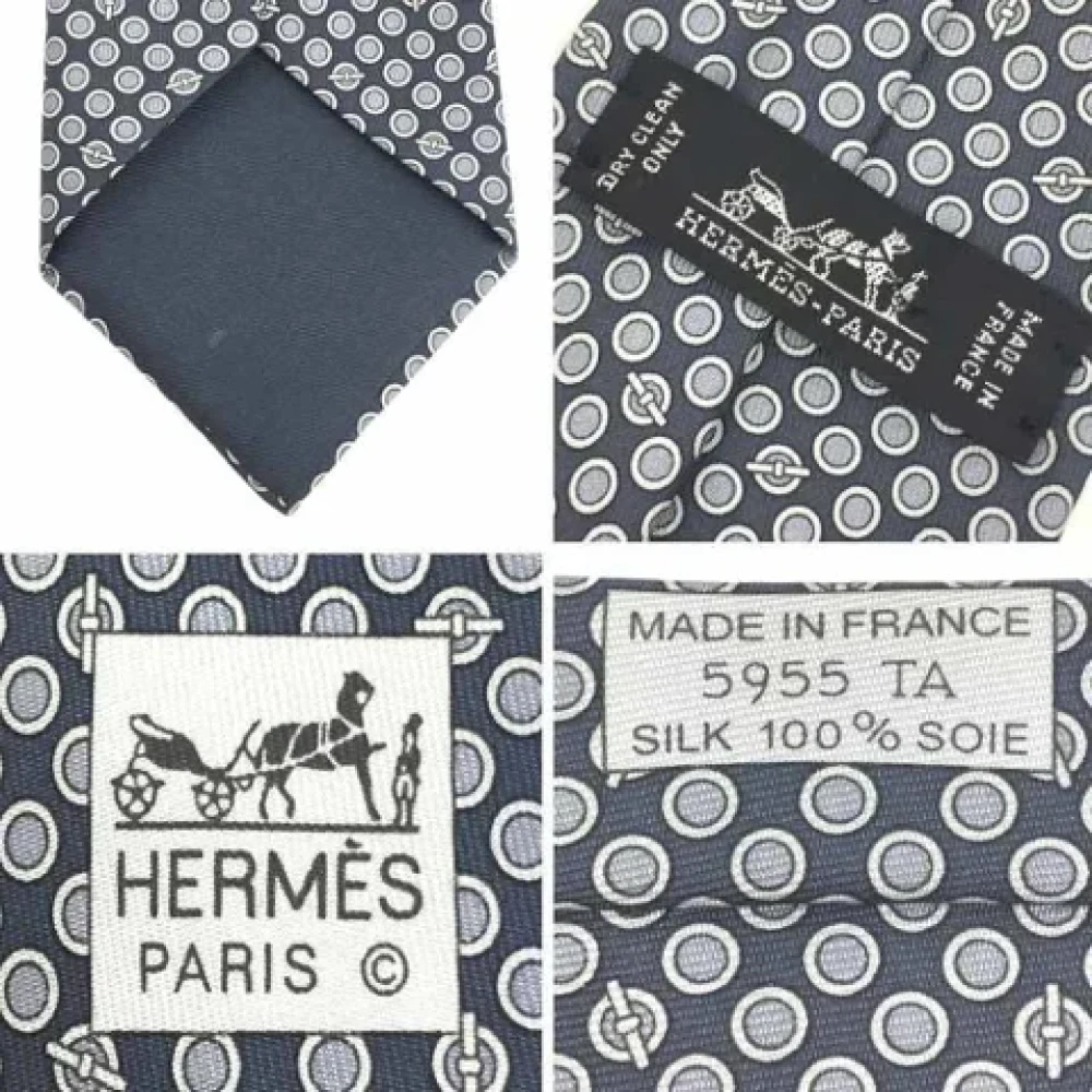 Hermès Vintage Pre-owned Silk home-office Gray Heren