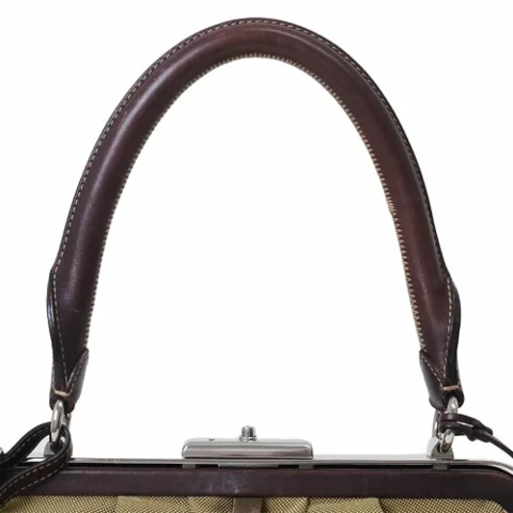 Prada Vintage Pre-owned Canvas prada-bags Brown Dames