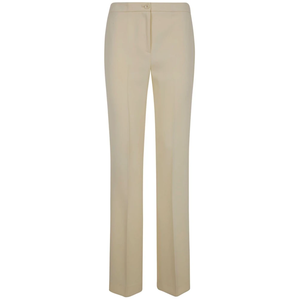 Twinset Witte Broek met Goudkleurige Details White Dames