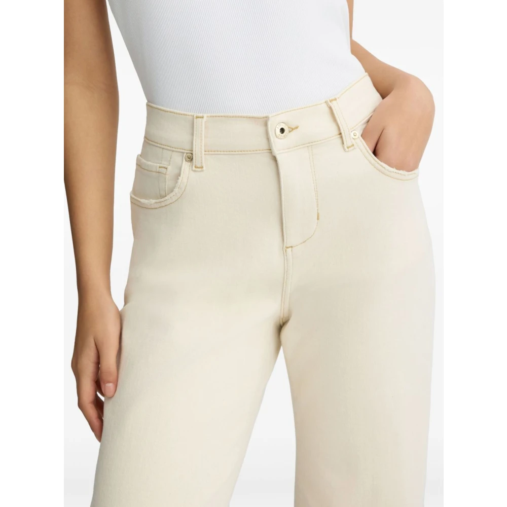 Liu Jo Beige Jeans met Klassieke Zakken Beige Dames
