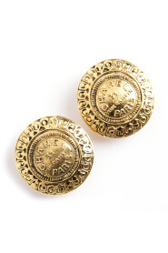 Pre-owned button clip on earrings