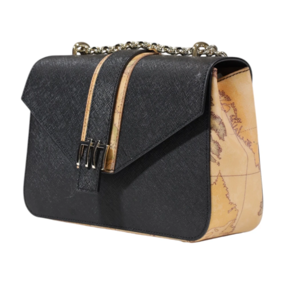 Alviero Martini 1a Classe Stijlvolle Middelgrote Tassen Collectie in PVC Black Dames