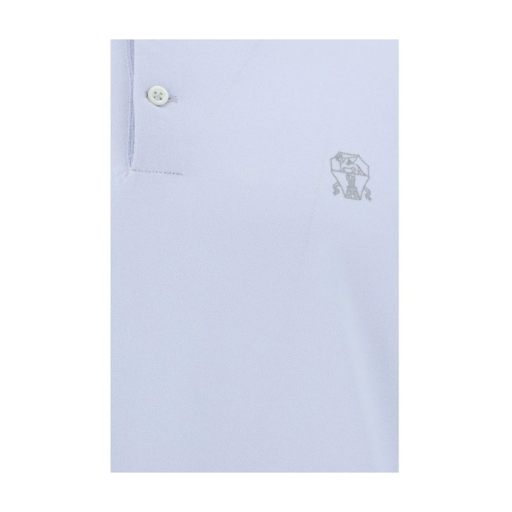 BRUNELLO CUCINELLI Klassieke Polo Shirt Blue Heren