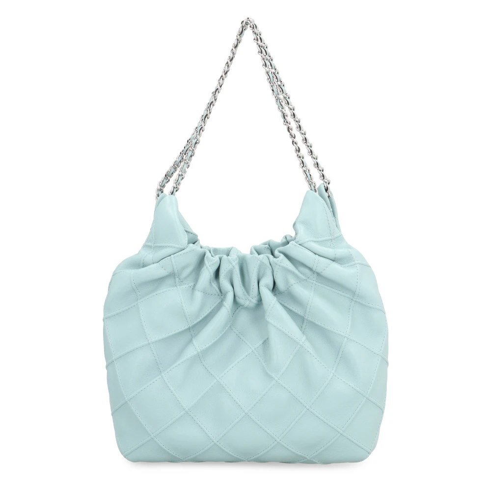 TORY BURCH Gewatteerde Leren Mini Schoudertas Blue Dames
