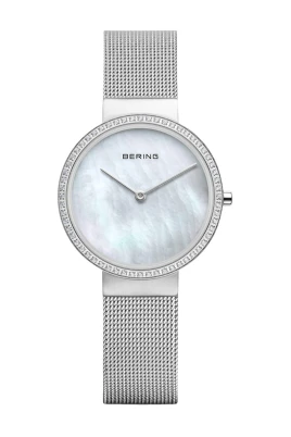 Damarmbandsur Silver, Vit Klassisk 14531-004