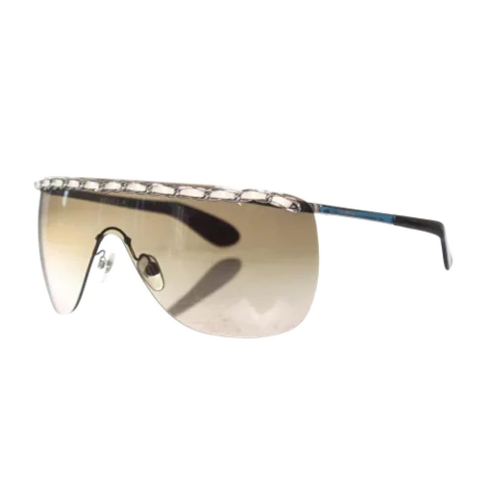 Chanel Vintage Pre-owned Plastic sunglasses White Dames